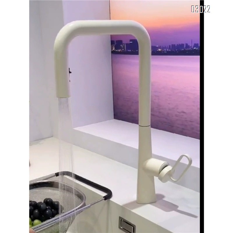 German innovative Brass green cold and hot pull-down faucet for washing machine bathroom wash basin kitchen sink vegetable basin