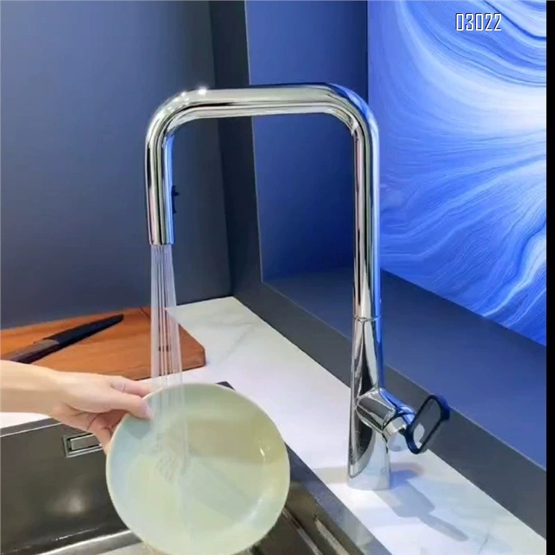 German innovative Brass green cold and hot pull-down faucet for washing machine bathroom wash basin kitchen sink vegetable basin