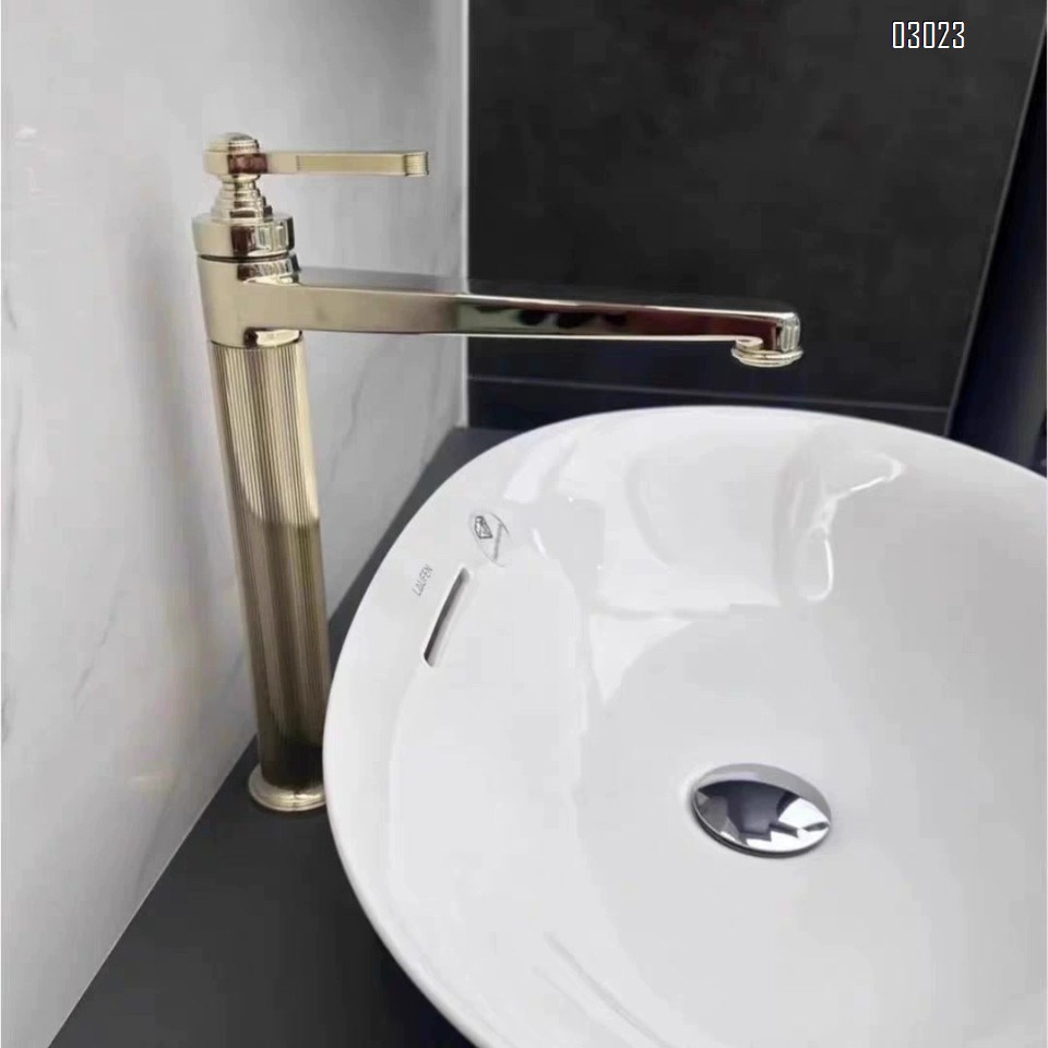 Classical vintage high-platform washbasin  all-Brass cold and hot home washbasin  complete set of cold and hot water faucets for washin