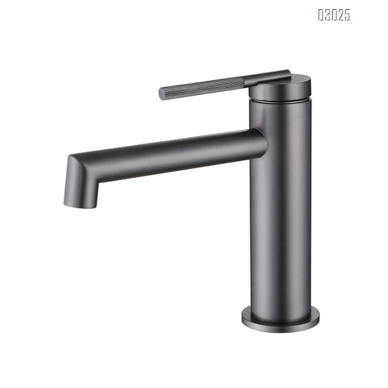 Italian vintage creative cold and hot water faucet all Brass single two hole art golden wash basin under the wash basin