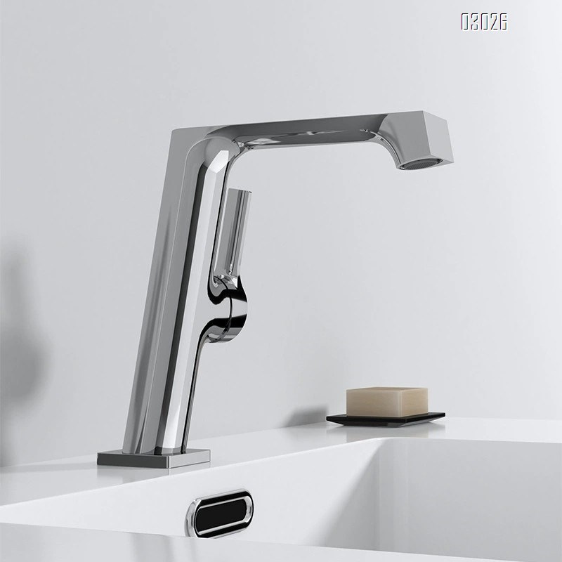 Gunmetal gray bathroom sink wash basin faucet Brassr otating upward water outlet bathroom cabinet countertop basin faucet