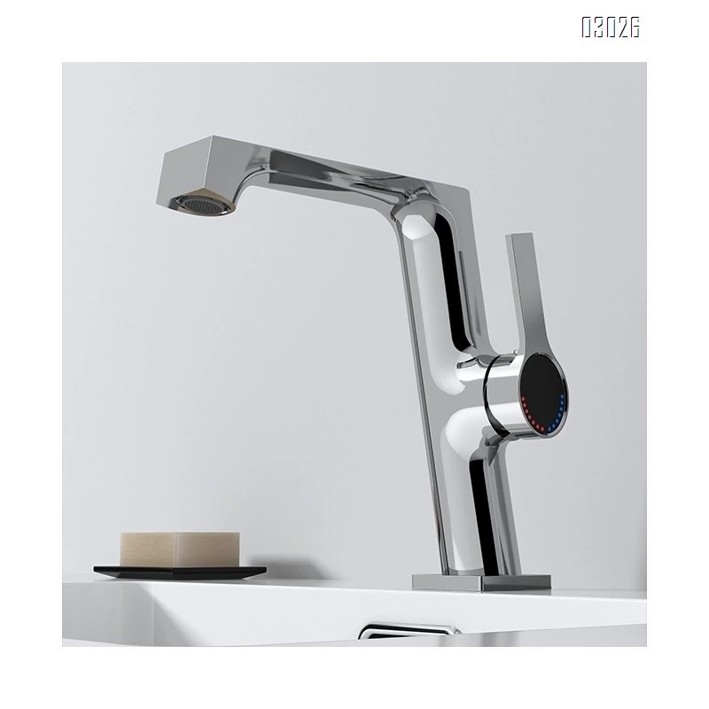 Gunmetal gray bathroom sink wash basin faucet Brassr otating upward water outlet bathroom cabinet countertop basin faucet