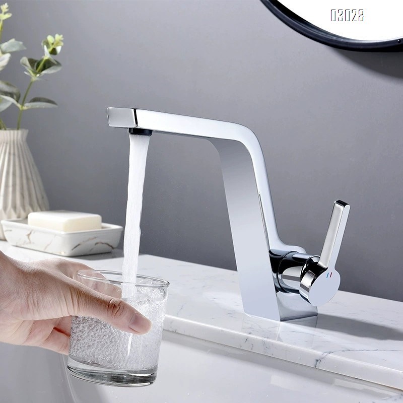 Brass bathroom vanity multi-color wash basin single hole ceramic basin above counter basin cold and hot water faucet for guest house hotel