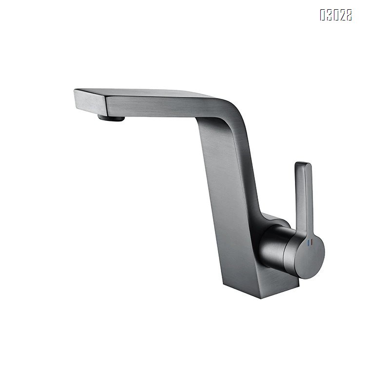Brass bathroom vanity multi-color wash basin single hole ceramic basin above counter basin cold and hot water faucet for guest house hotel