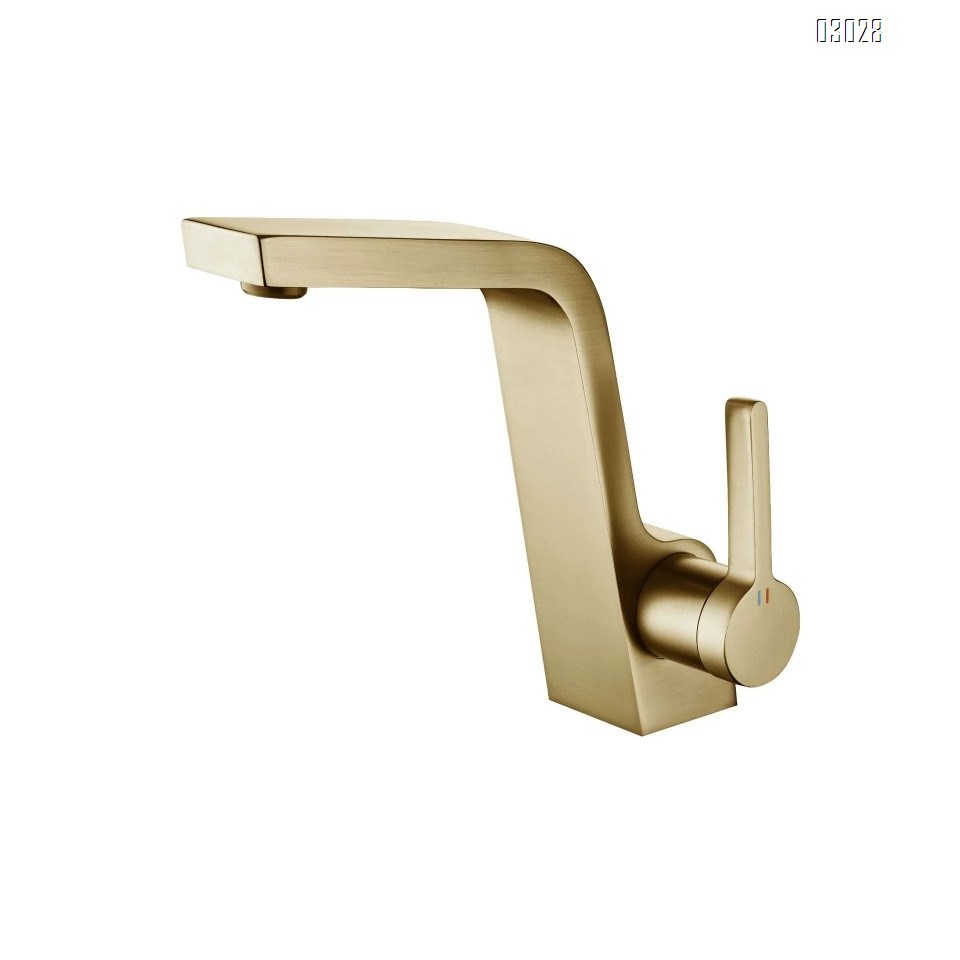 Brass bathroom vanity multi-color wash basin single hole ceramic basin above counter basin cold and hot water faucet for guest house hotel