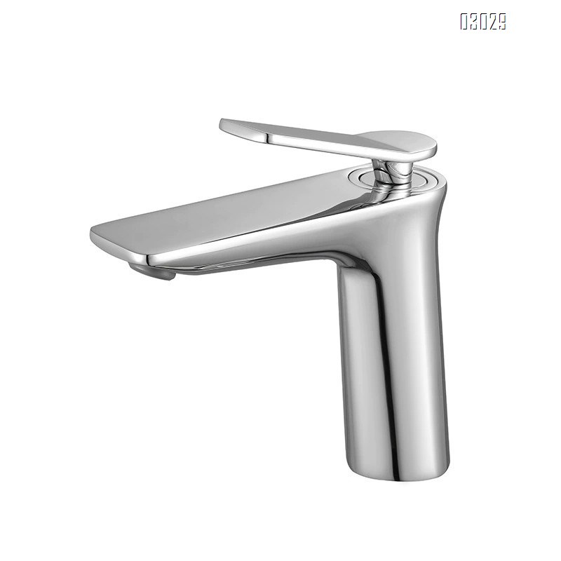 White Brass bathroom sink wash basin single hole ceramic basin above counter basin cold and hot water faucet for guest house hotel