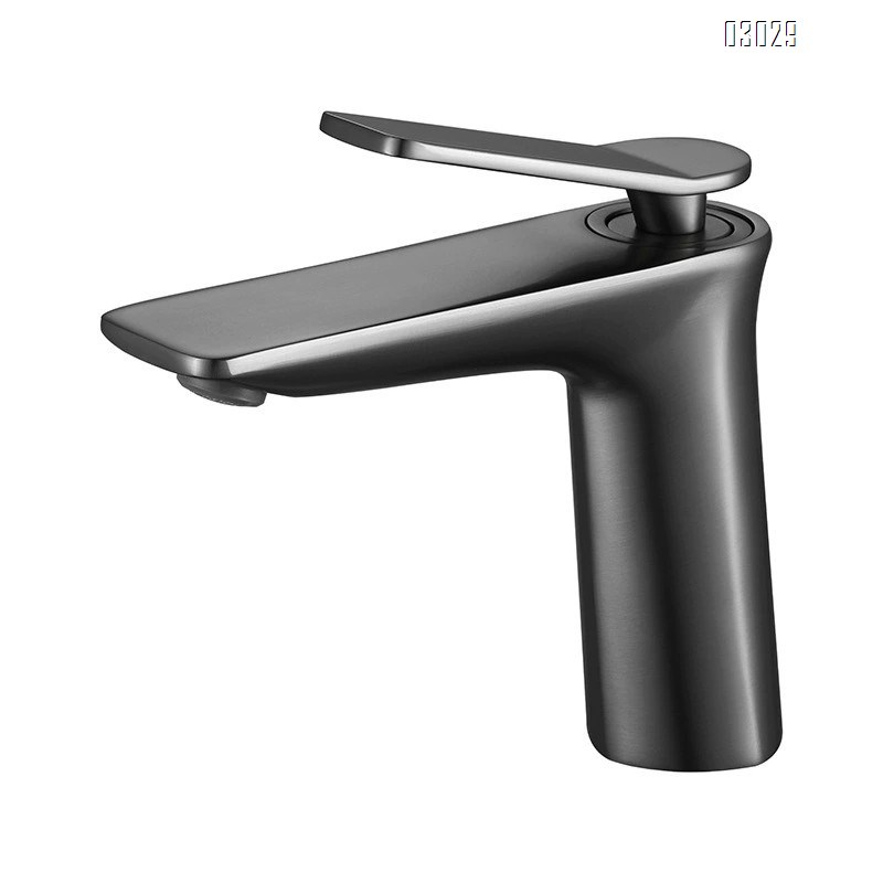 White Brass bathroom sink wash basin single hole ceramic basin above counter basin cold and hot water faucet for guest house hotel