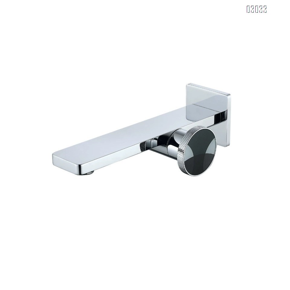Full Brass concealed wall-mounted hotel engineering home bathroom wash basin side switch hot and cold water faucet
