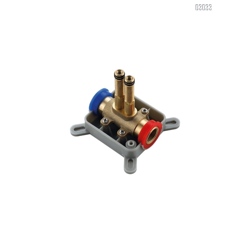 Full Brass concealed wall-mounted hotel engineering home bathroom wash basin side switch hot and cold water faucet