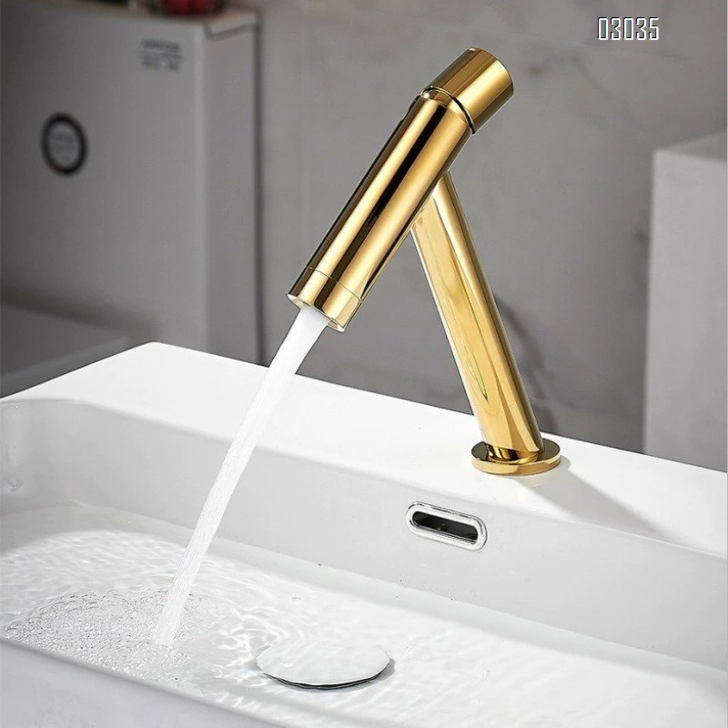 Luxury Cold and hot double use bathroom brass faucet hotel countertop basin hand wash face wash pool height faucet