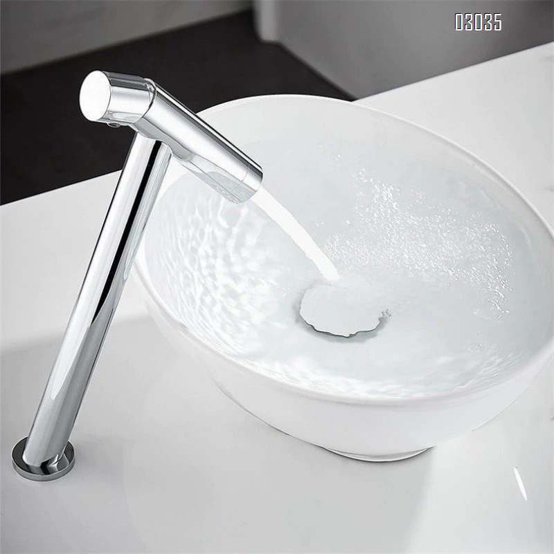 Luxury Cold and hot double use bathroom brass faucet hotel countertop basin hand wash face wash pool height faucet