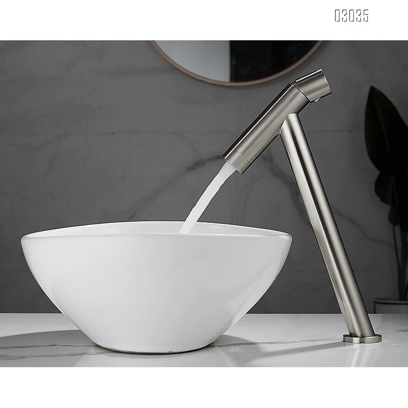 Luxury Cold and hot double use bathroom brass faucet hotel countertop basin hand wash face wash pool height faucet