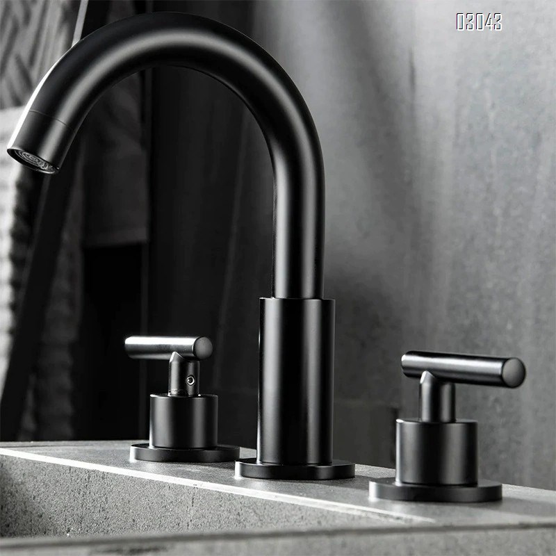 Modern Bset Brass Cold and Hot Water basin faucets separate three-hole quick-opening faucet hotel apartment bathroom Mixer Sink faucets Tap