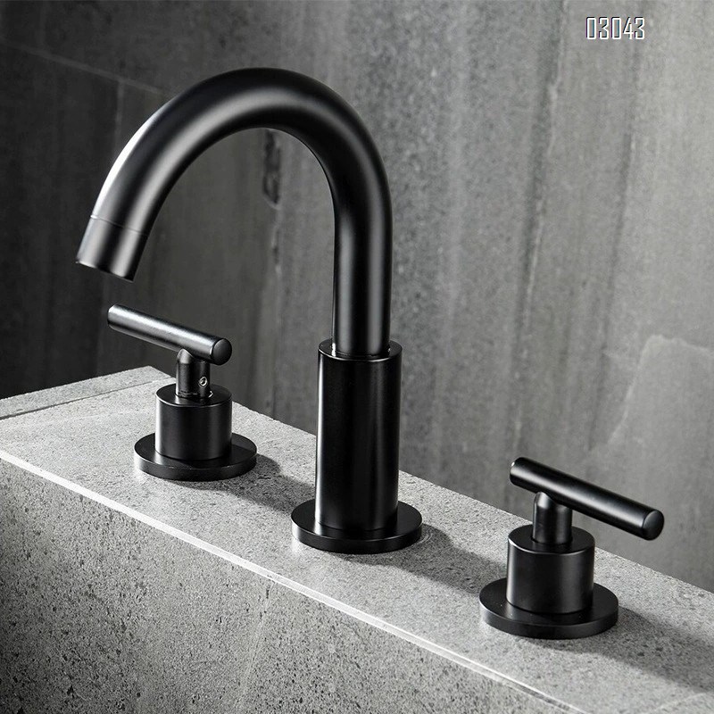 Modern Bset Brass Cold and Hot Water basin faucets separate three-hole quick-opening faucet hotel apartment bathroom Mixer Sink faucets Tap