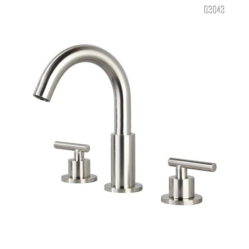 Modern Bset Brass Cold and Hot Water basin faucets separate three-hole quick-opening faucet hotel apartment bathroom Mixer Sink faucets Tap