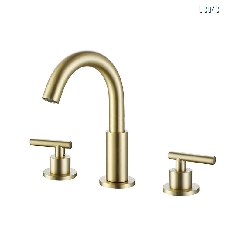 Modern Bset Brass Cold and Hot Water basin faucets separate three-hole quick-opening faucet hotel apartment bathroom Mixer Sink faucets Tap