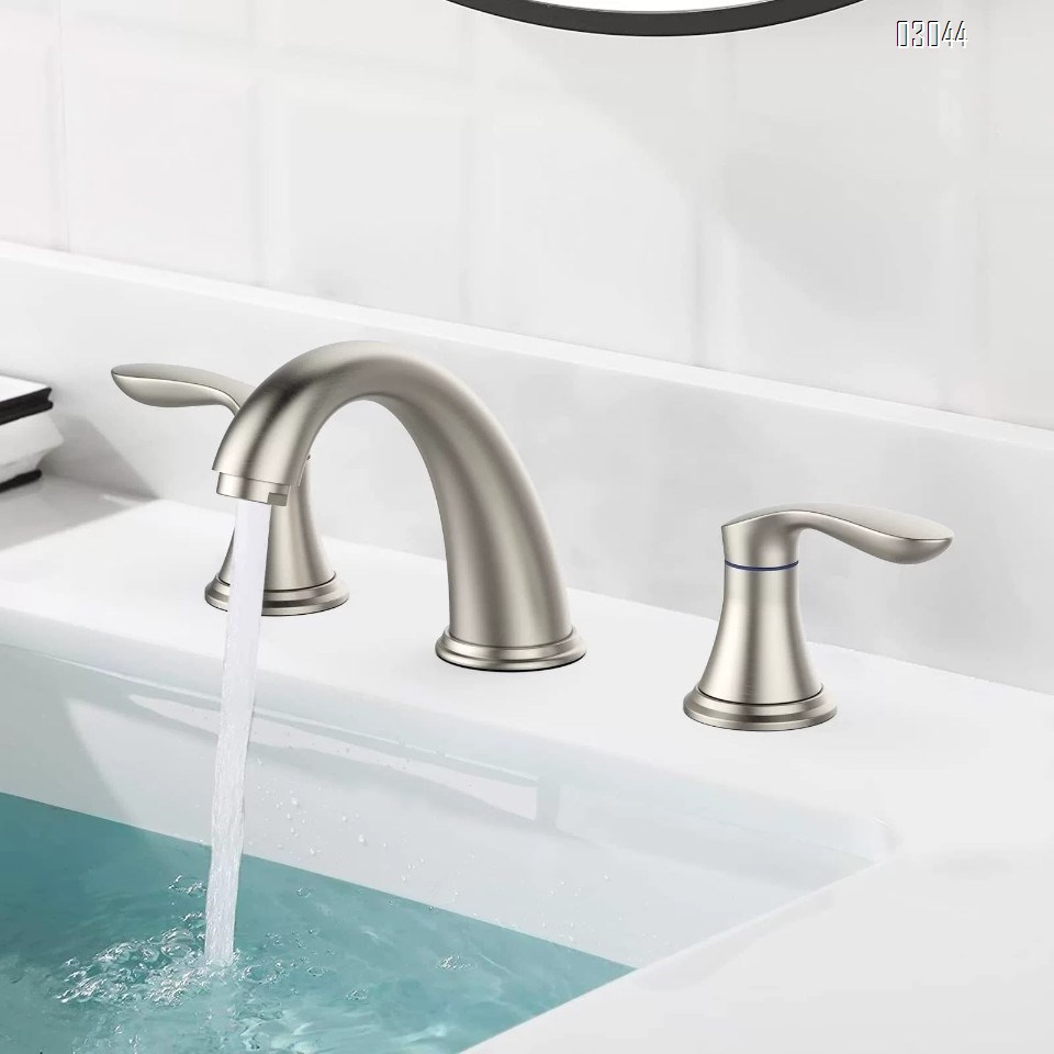 Modern Bset Brass Cold and Hot Water basin faucets separate three-hole faucet hotel apartment bathroom Mixer Sink faucets Tap