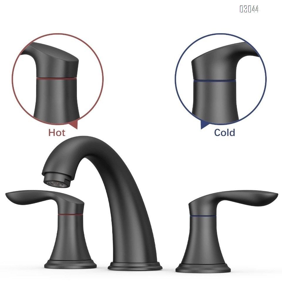 Modern Bset Brass Cold and Hot Water basin faucets separate three-hole faucet hotel apartment bathroom Mixer Sink faucets Tap