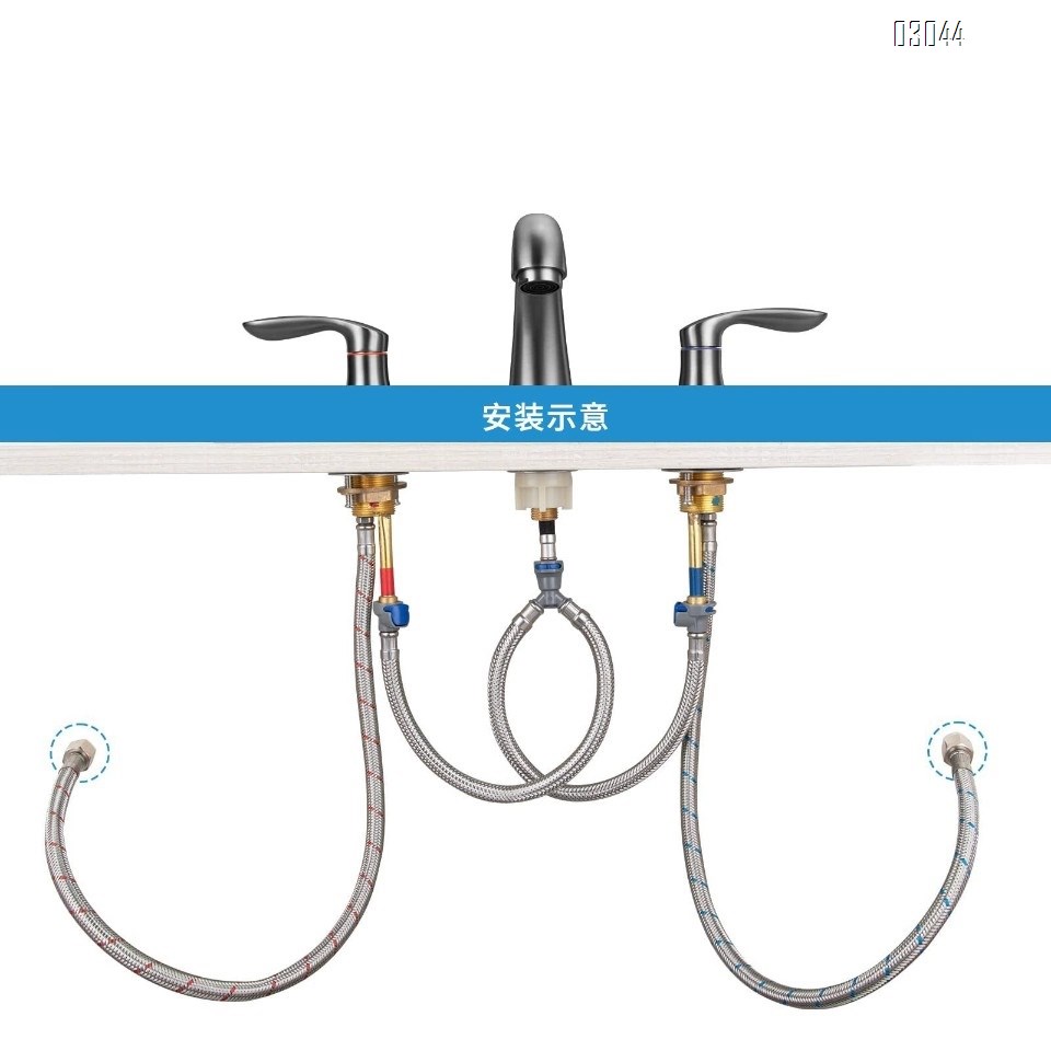 Modern Bset Brass Cold and Hot Water basin faucets separate three-hole faucet hotel apartment bathroom Mixer Sink faucets Tap
