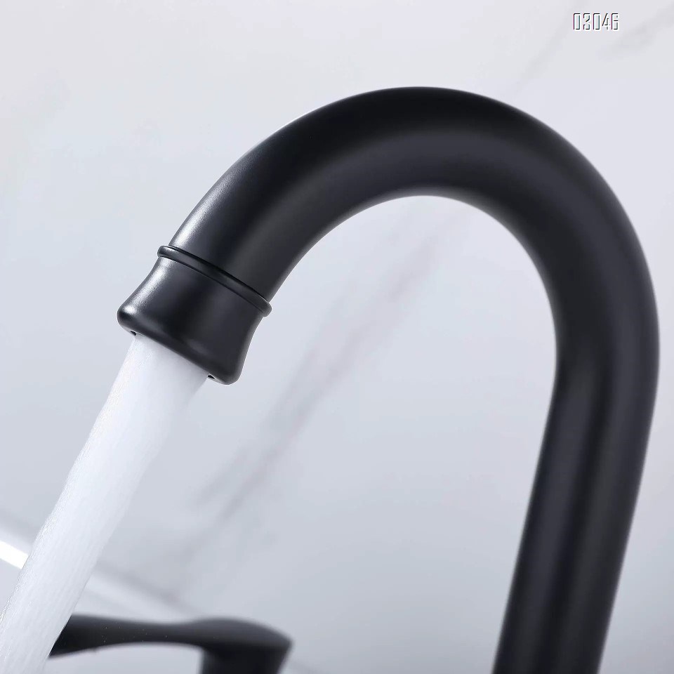 Brass Three-hole Separate bathroom sink basin faucet cold and hot  double handle brass wash basin faucet