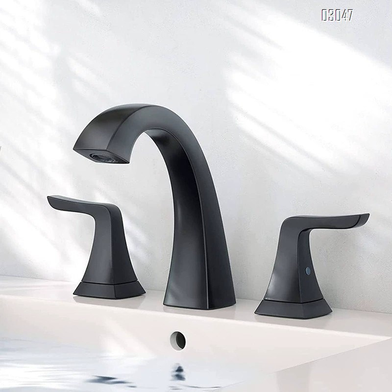 Brass Bathroom sink faucet for wash basin hotel sanitary three-hole faucet cold and hot water faucet for wash basin and wash