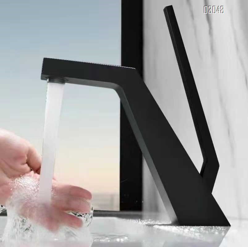 Brass wash basin faucet gunmetal gray white cold and hot single handle mixing valve bathroom vanity countertop basin