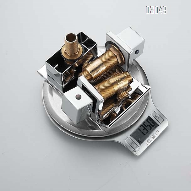 Luxury Brass body bathroom sink Three hole Separate basin faucet chrome faucet under-counter waterfall faucet wash basin faucet