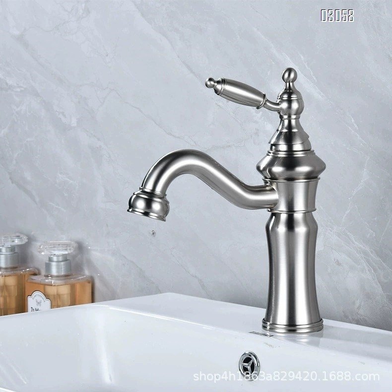 Personalized pagoda-shaped  bathroom sink basin faucet for cold and hot water brass under-counter wash basin faucet