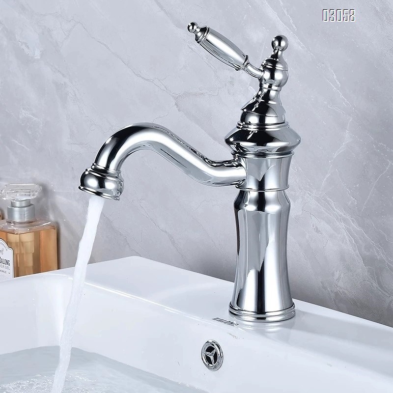 Personalized pagoda-shaped  bathroom sink basin faucet for cold and hot water brass under-counter wash basin faucet