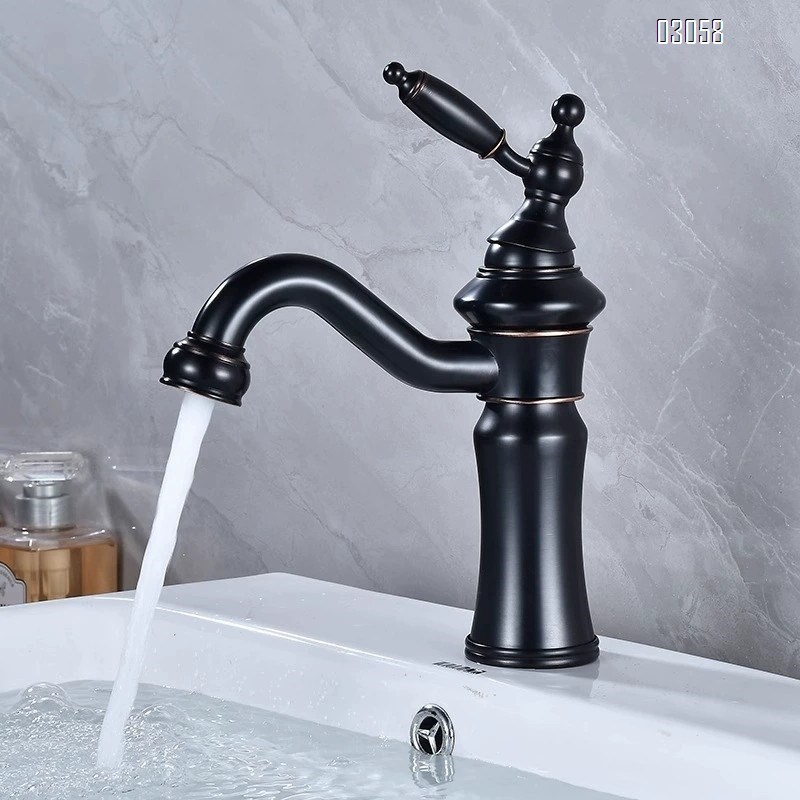 Personalized pagoda-shaped  bathroom sink basin faucet for cold and hot water brass under-counter wash basin faucet