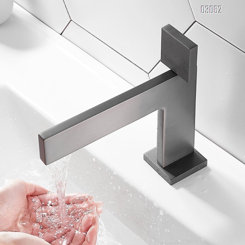 Brass bathroom sink basin waterfall faucet cold and hot hand wash basin under-counter basin bathroom minimalist faucet