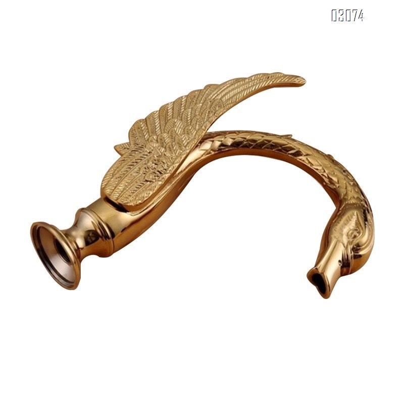 Hotel tycoon exclusive high-end three-piece set golden wash basin all-Brass faucet European vintage  waterfall faucets