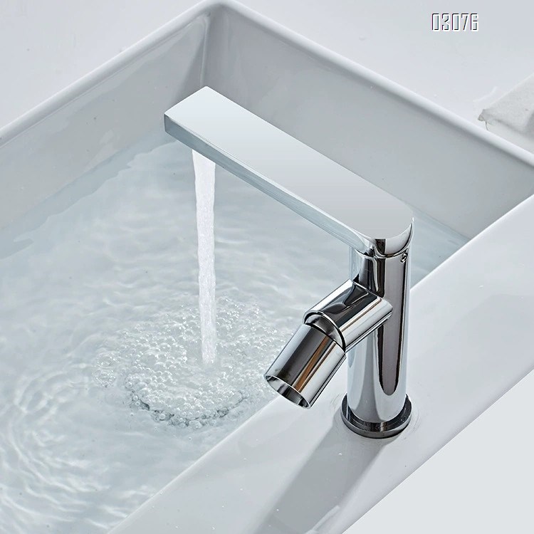 All Brass one-piece faucet for wash basin in gold color European style faucet hotel frosted bathroom sink faucet
