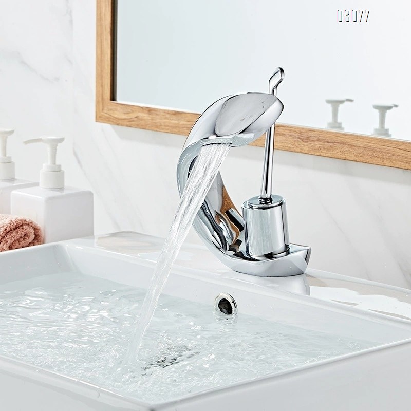 Luxury European style electroplated bathroom sink faucet brass electroplated wash basin cold and hot water Chrome faucet