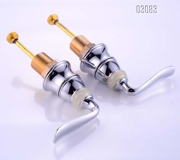 European rose gold Brass Jade stone jade separate three-hole Separate eight-inch medium hole wash basin  faucets Mixer Sink Basin Tap