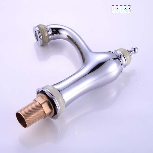 European rose gold Brass Jade stone jade separate three-hole Separate eight-inch medium hole wash basin  faucets Mixer Sink Basin Tap