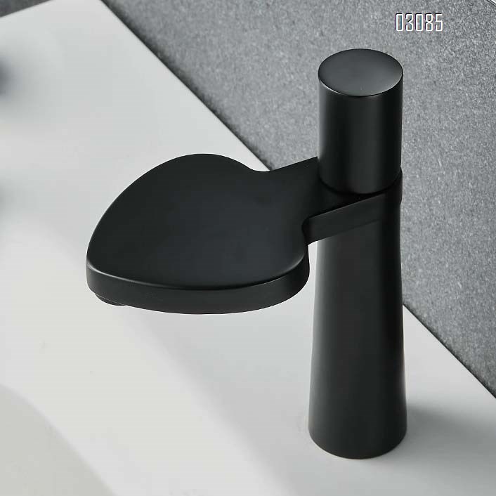 Stainless steel gold and black chrome single handle single hole double control basin art cold and hot water faucets Mixer SInk Tap ceramic valve core