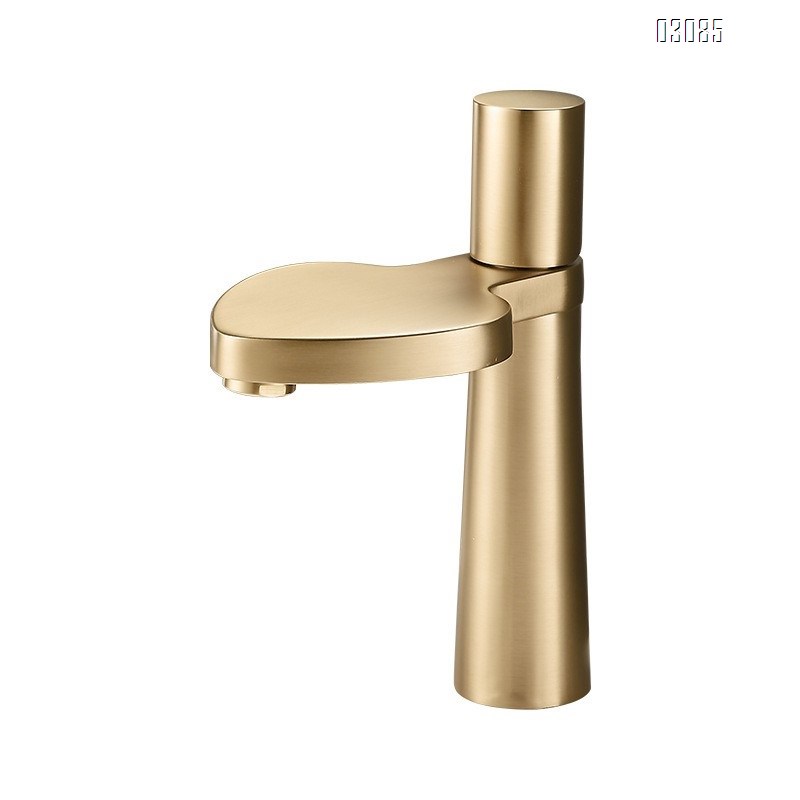 Stainless steel gold and black chrome single handle single hole double control basin art cold and hot water faucets Mixer SInk Tap ceramic valve core