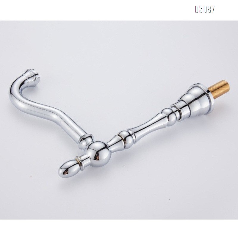 Ceramic handle double handle faucet bamboo segment separate eight inches three hole three piece set washbasin faucet outlet rotated