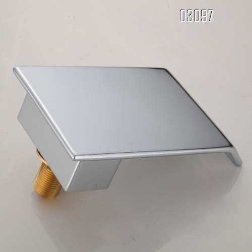 Brass Chrome waterfall three-piece set faucet vertical split double handle three-hole wash basin wash basin faucet