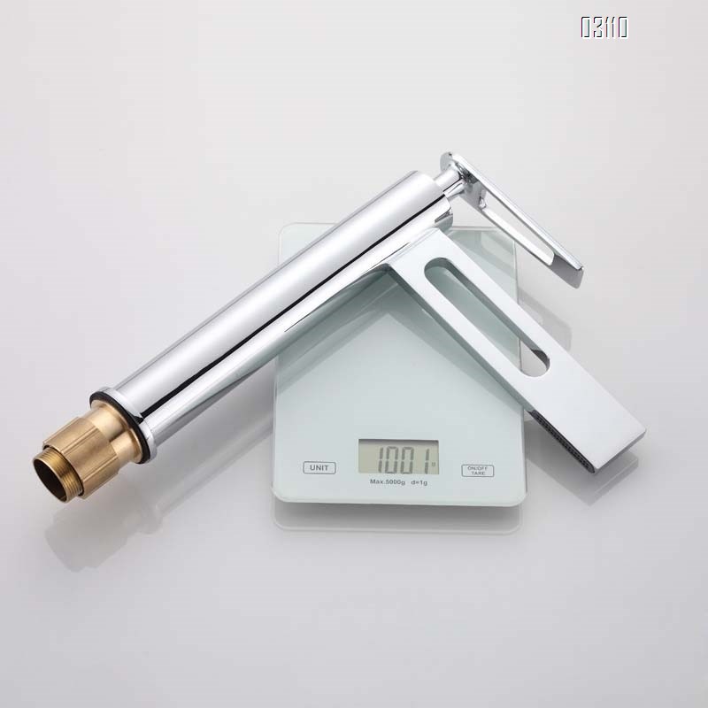 Four-sided solid brass single-hole faucet for wash basin bathroom hand in vanity basin hot and cold water faucet for bathroom cabinet