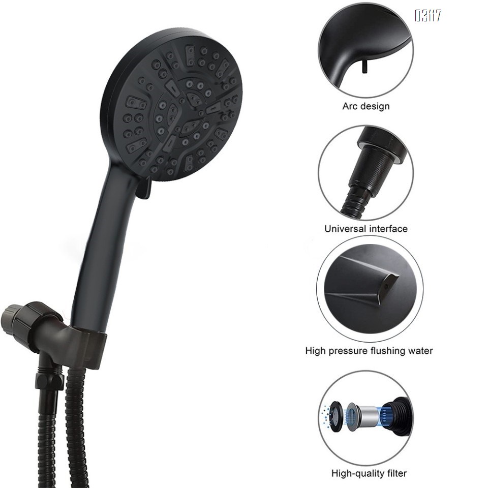 8 Functions Shower Head with Handheld, High Pressure Shower Head Set with Hose Adjustable Bracket for Bathroom