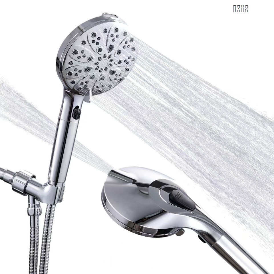 Filtered Handheld Shower Head, 7 Spray Mode Shower Head with Stainless Hose, Bracket  for Hard Water Remove Chlorine