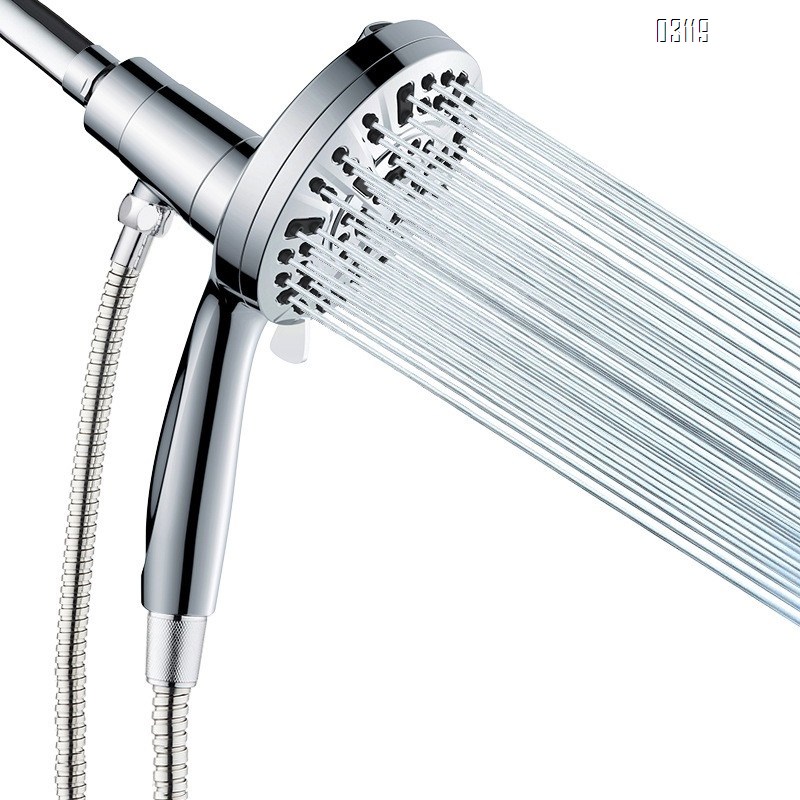 Magnetic Guidance Docking System High-Pressure 10 Settings Handheld Shower Head with Bracket Stainless Steel Hose,Chrome