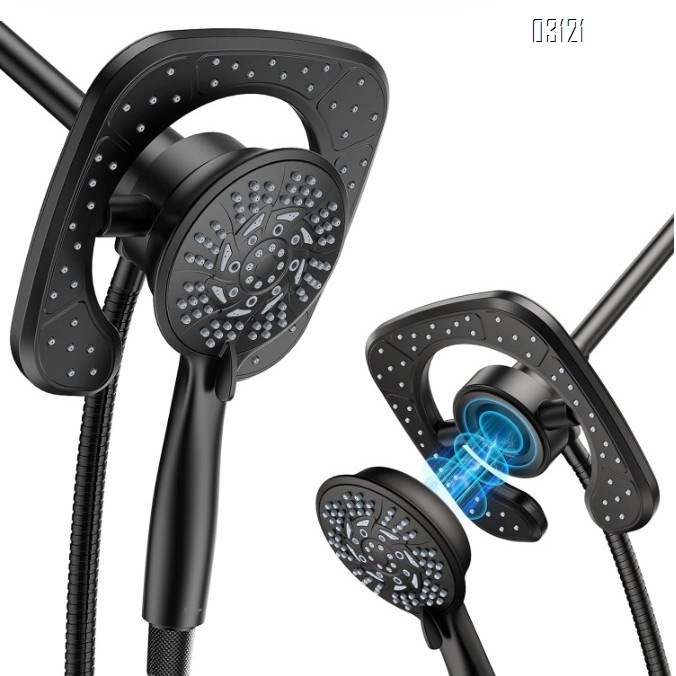 Filtered Shower Head with Handheld, 5-Spray Setting Detachable Showerhead with Filters for Hard Water Remove Chlorine , Chrome