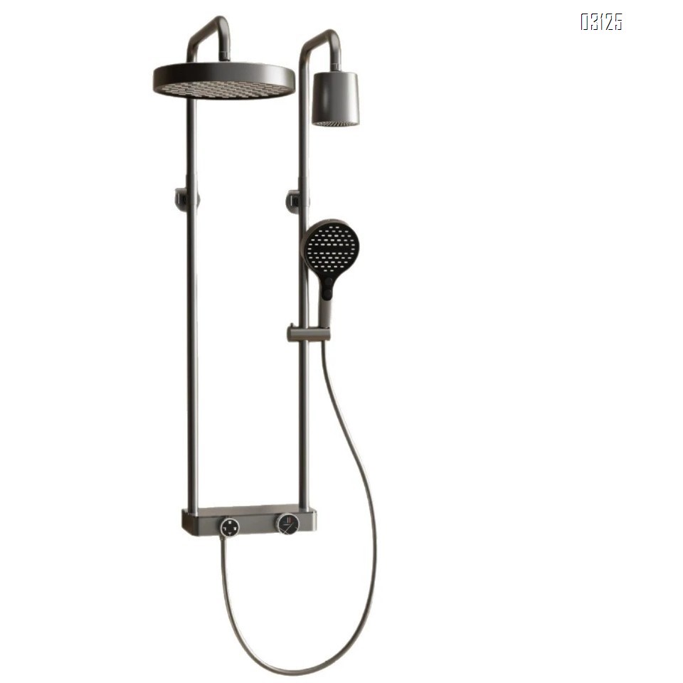Large storage luxury four-function shower head water-saving dual top spray multi-functional pressure-increasing hand shower set