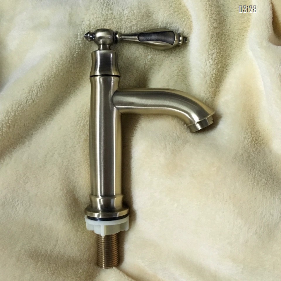 European antique full Brass Bathroom sink wash basin faucet vintage spout greenish copper Tap single cold water faucet