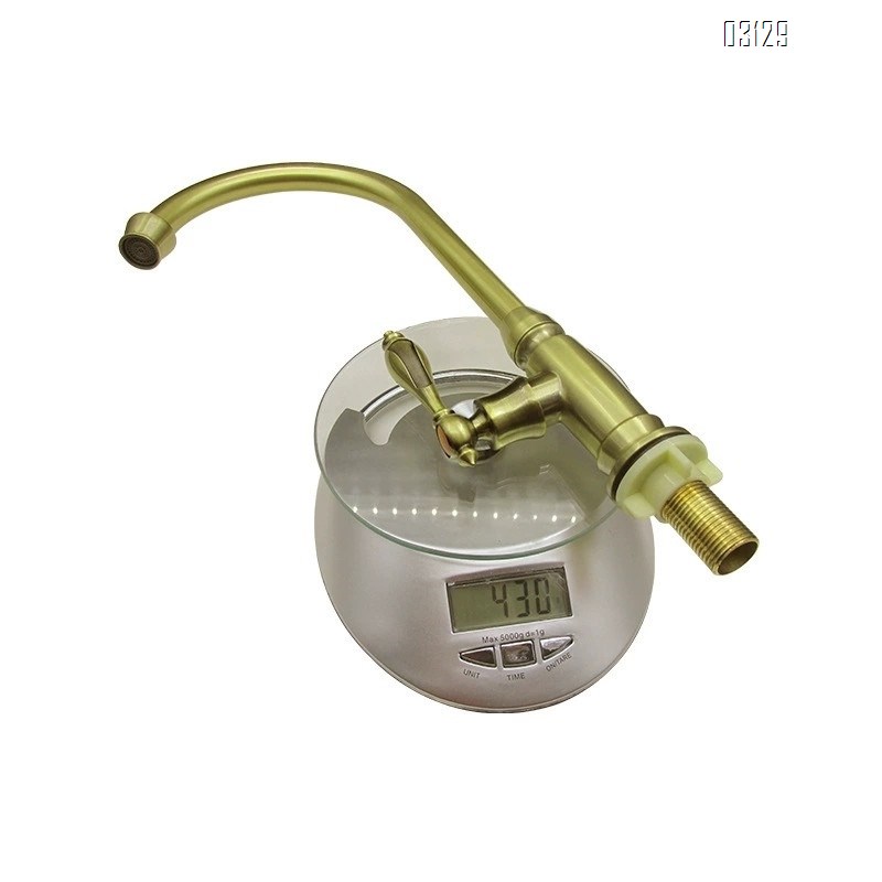 Antique style kitchen faucet with single cold water high elbow pipe rotary kitchen wash basin faucet