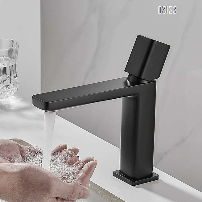 Gunmetal gray faucet for wash basin toilet and bathroom cabinet all Brass cold and hot white and black home washstand with an upper basin
