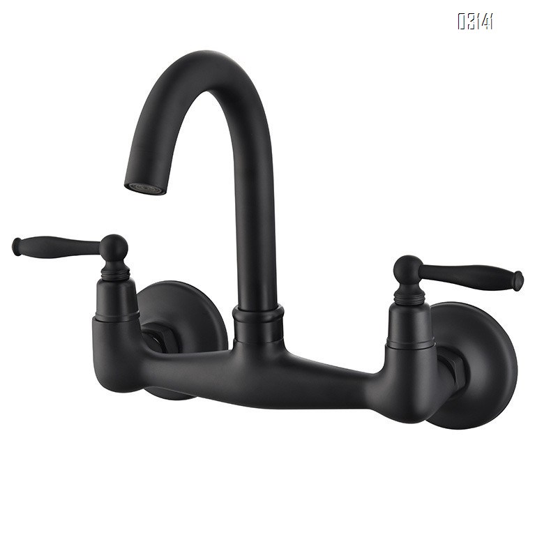 Antique Retro Brass concealed Wall-Mounted Cold and Hot faucets wash basin bathroom outlet faucet  Mixer Sink Tap Two handle
